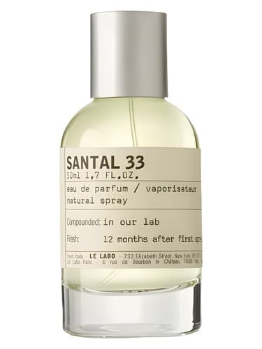 Le Labo Santal 33 perfume bottle