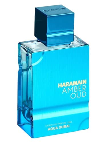 Al Haramain Perfumes Amber Oud Aqua Dubai perfume bottle